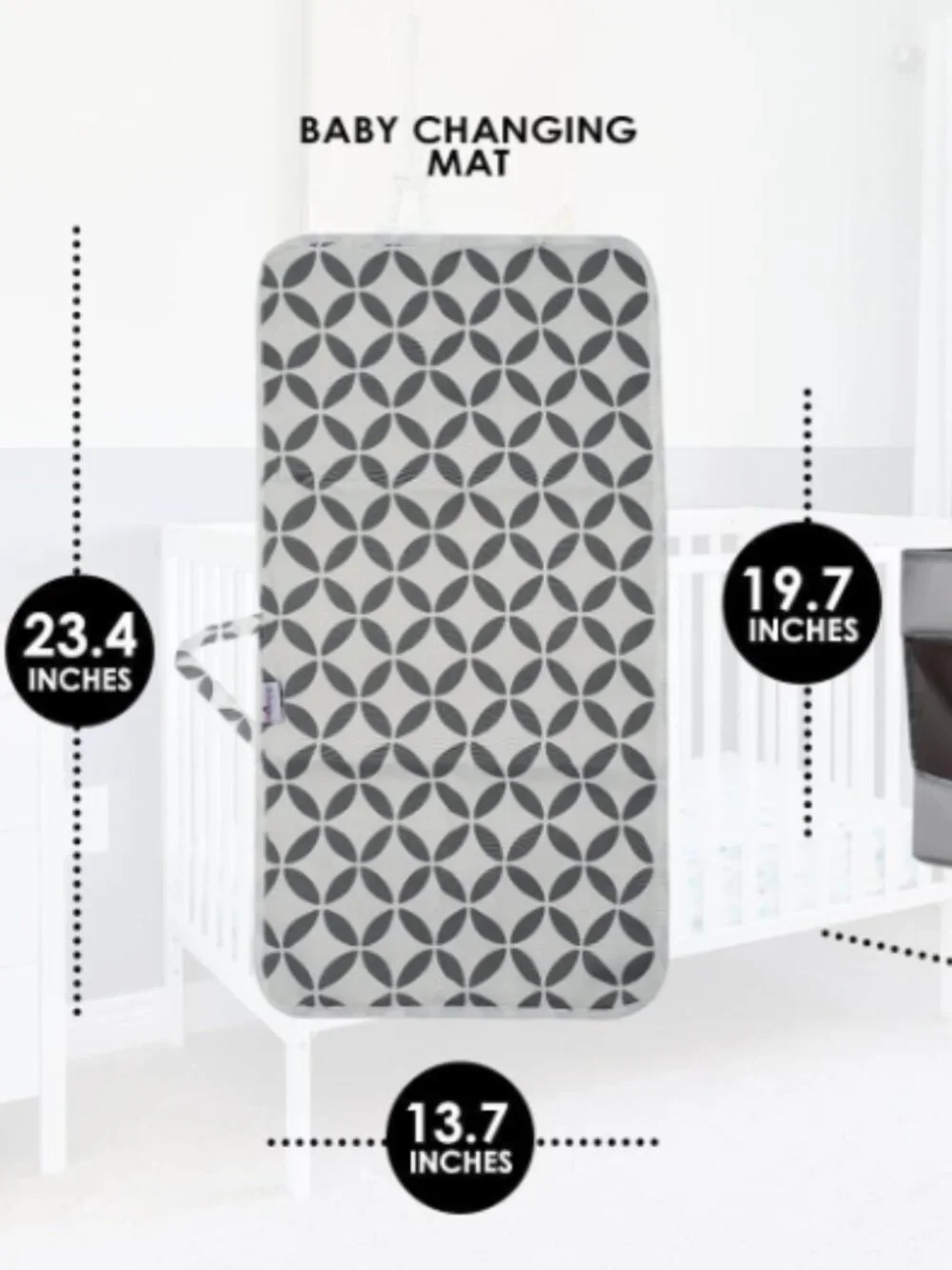 Portable Baby Diaper Hanging Organizer with Changing Mat
